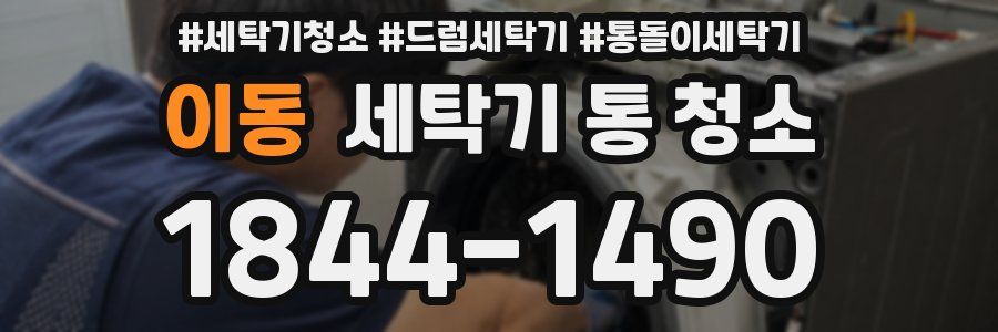 이동 세탁기 통 청소