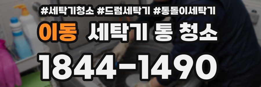 이동 세탁기 통 청소