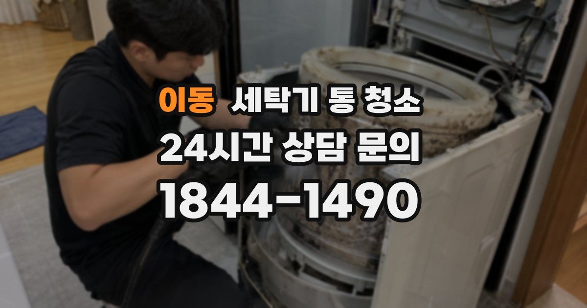 이동 세탁기 통 청소