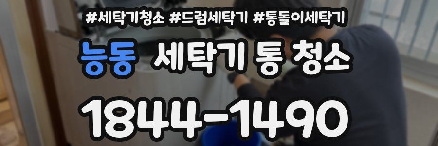 능동 세탁기 통 청소