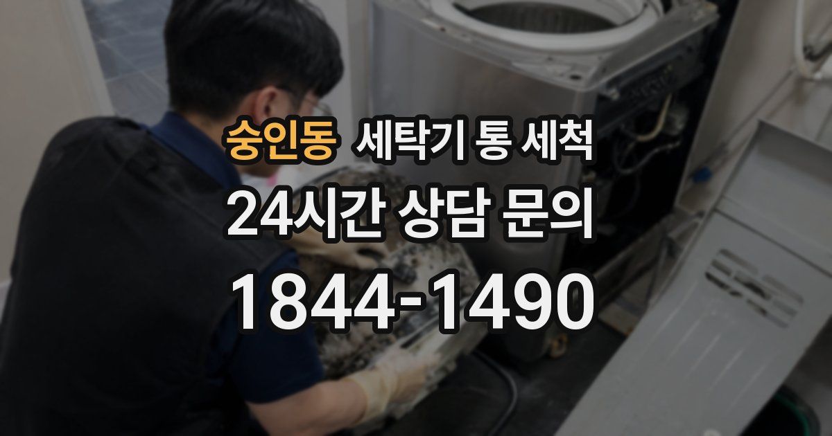 숭인동 세탁기 통 세척