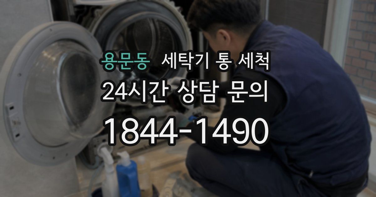 용문동 세탁기 통 세척