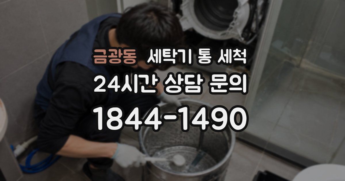 금광동 세탁기 통 세척