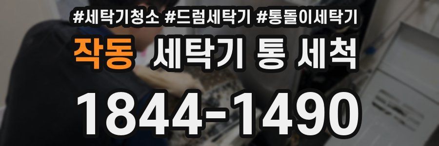 작동 세탁기 통 세척