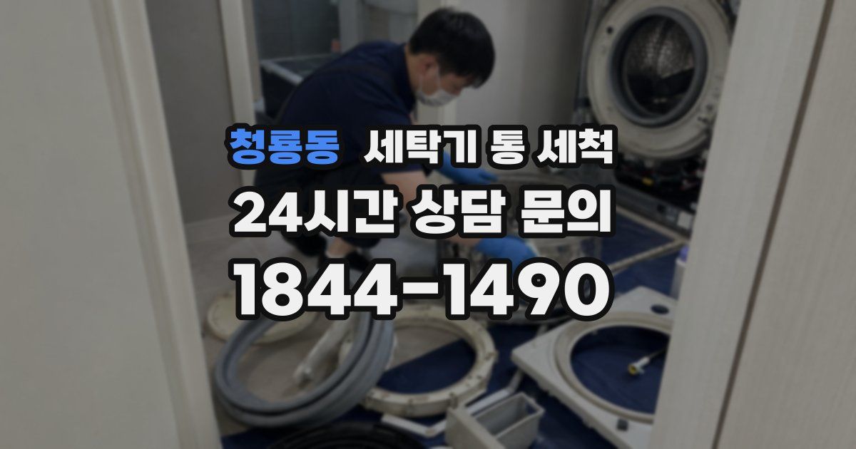 청룡동 세탁기 통 세척