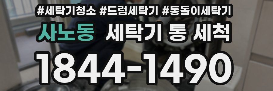사노동 세탁기 통 세척
