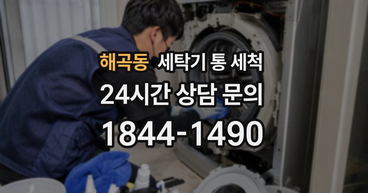 해곡동 세탁기 통 세척