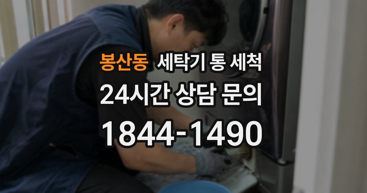 봉산동 세탁기 통 세척