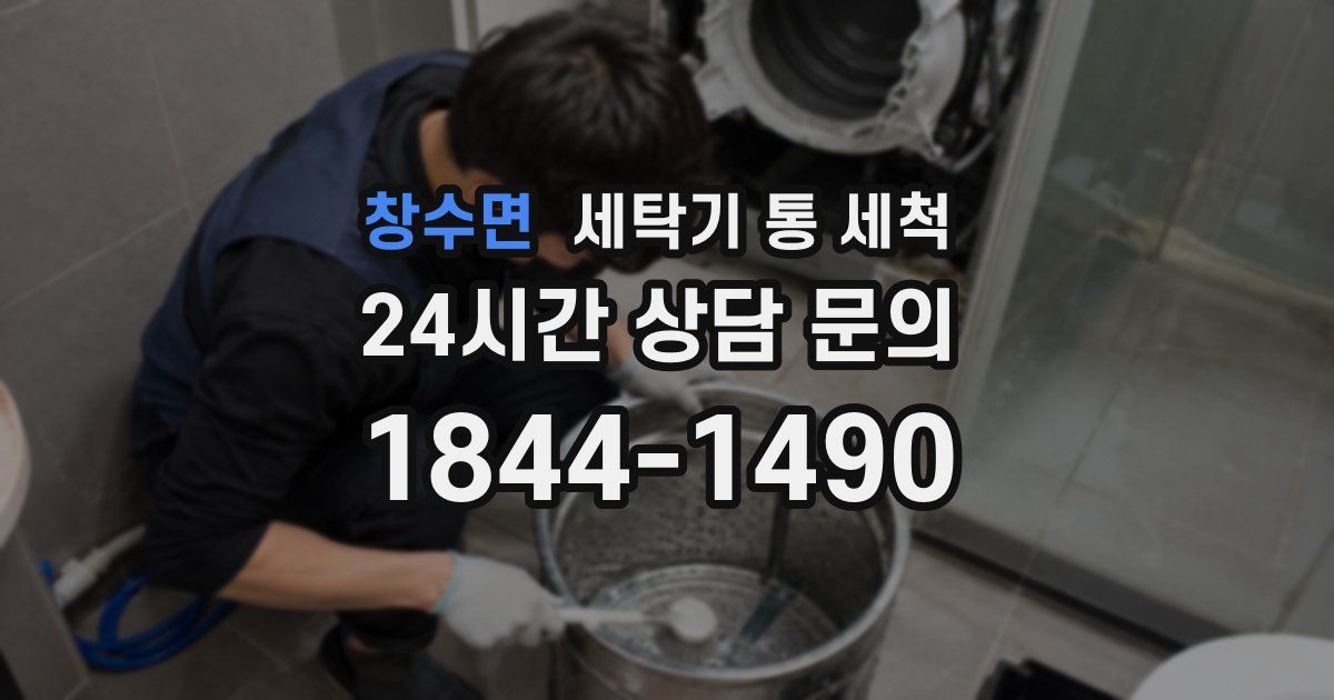 창수면 세탁기 통 세척