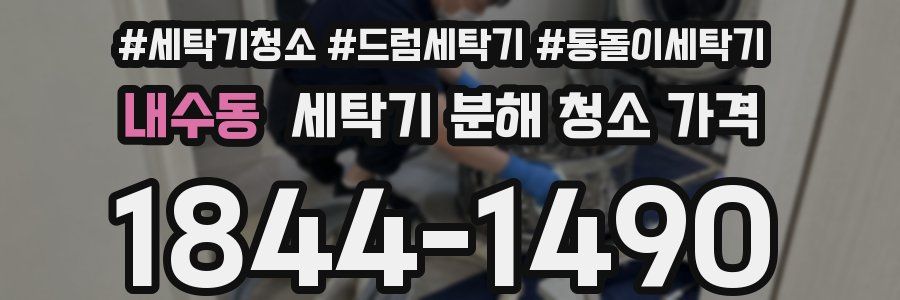 내수동 세탁기 분해 청소 가격