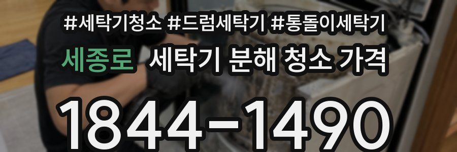 세종로 세탁기 분해 청소 가격