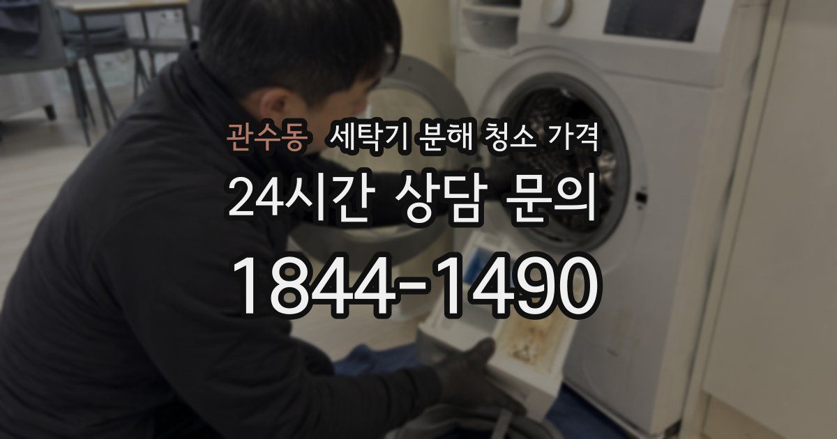 관수동 세탁기 분해 청소 가격
