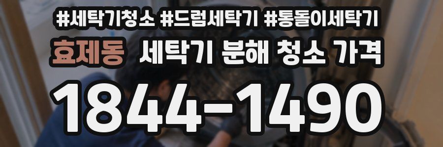 효제동 세탁기 분해 청소 가격