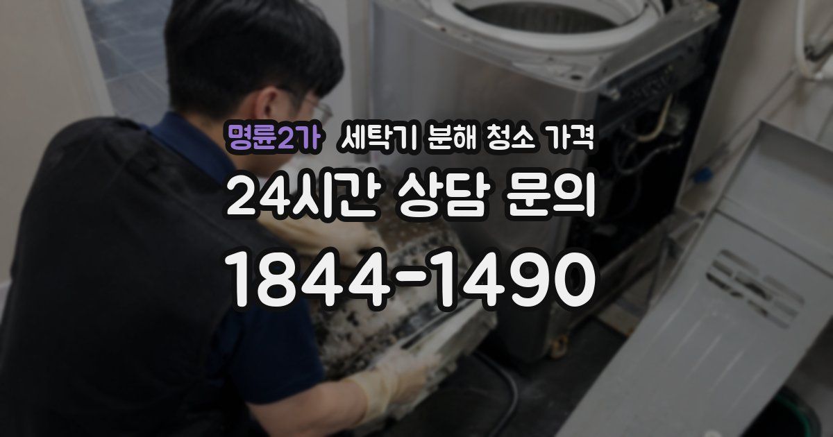 명륜2가 세탁기 분해 청소 가격