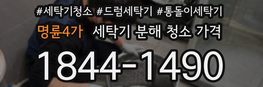 명륜4가 세탁기 분해 청소 가격