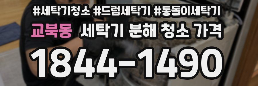 교북동 세탁기 분해 청소 가격
