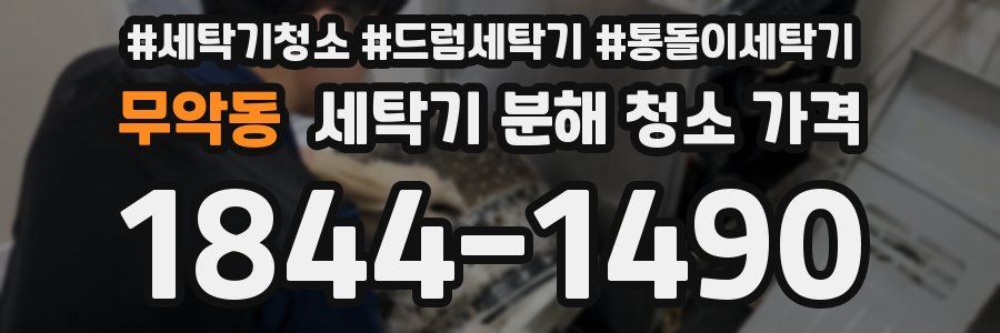 무악동 세탁기 분해 청소 가격