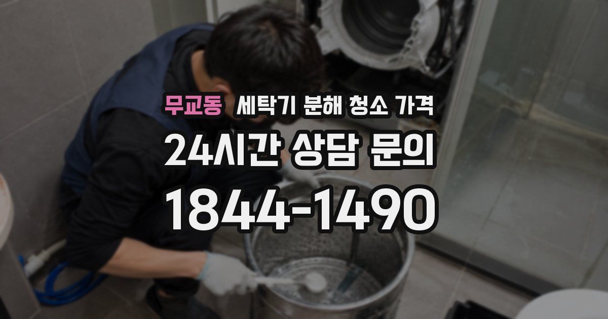 무교동 세탁기 분해 청소 가격