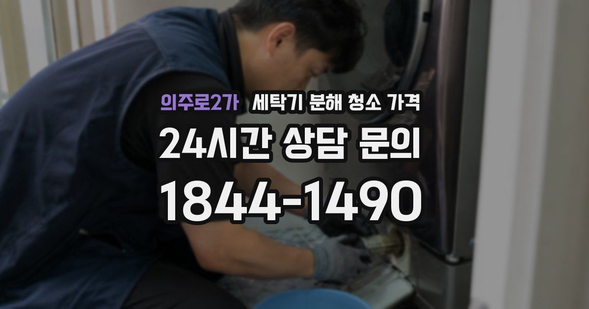 의주로2가 세탁기 분해 청소 가격
