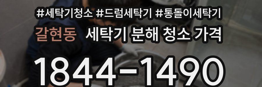 갈현동 세탁기 분해 청소 가격