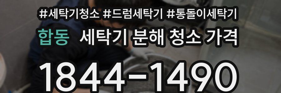 합동 세탁기 분해 청소 가격