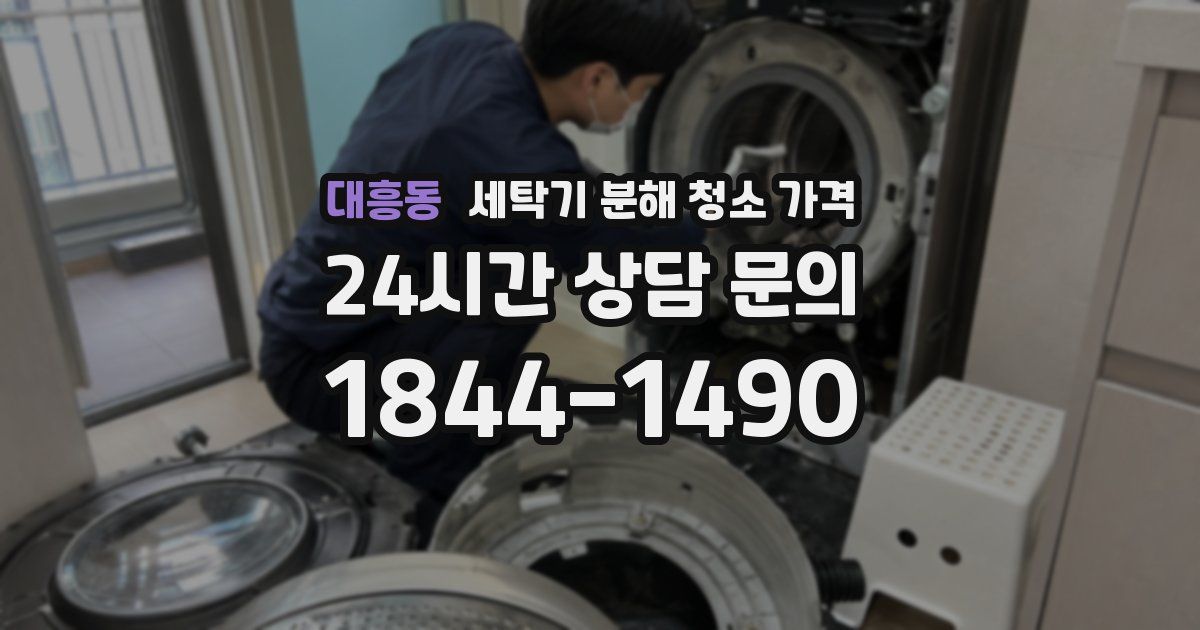 대흥동 세탁기 분해 청소 가격