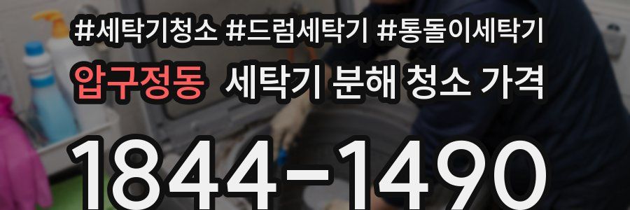 압구정동 세탁기 분해 청소 가격