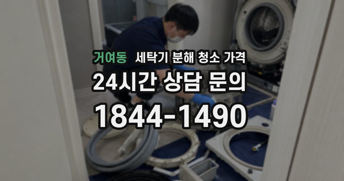 거여동 세탁기 분해 청소 가격