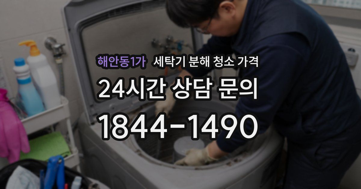 해안동1가 세탁기 분해 청소 가격