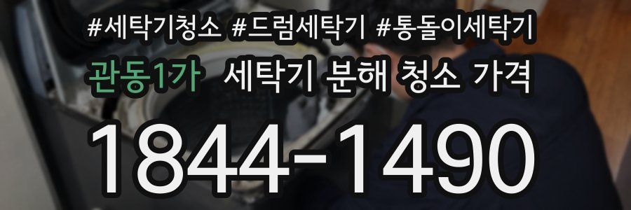관동1가 세탁기 분해 청소 가격