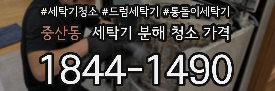 중산동 세탁기 분해 청소 가격