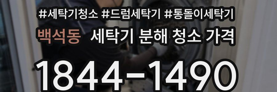 백석동 세탁기 분해 청소 가격