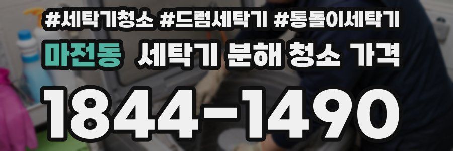 마전동 세탁기 분해 청소 가격