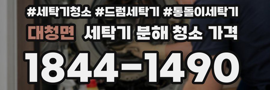 대청면 세탁기 분해 청소 가격