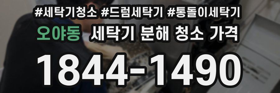 오야동 세탁기 분해 청소 가격