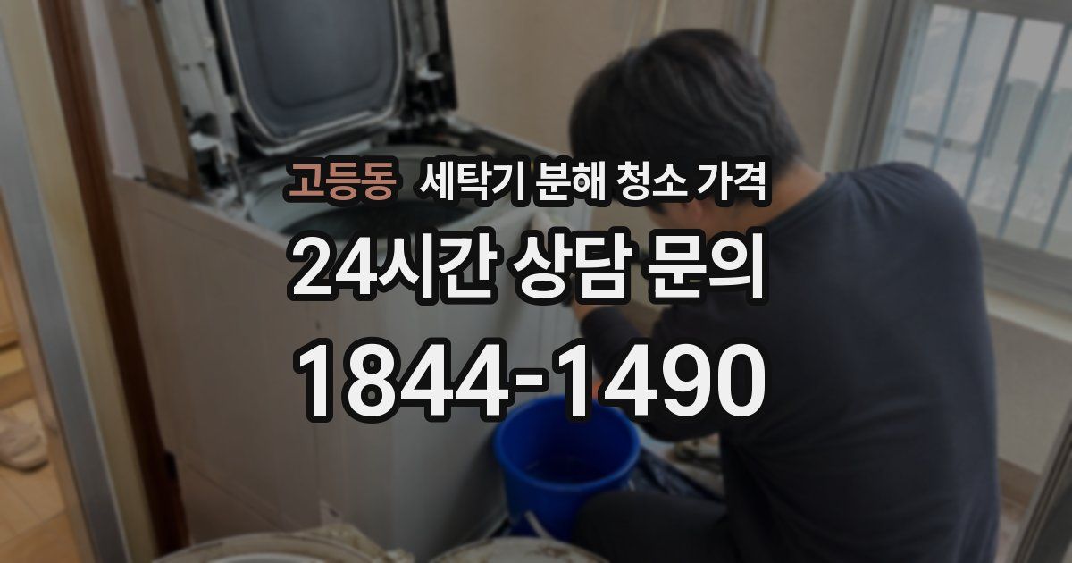 고등동 세탁기 분해 청소 가격