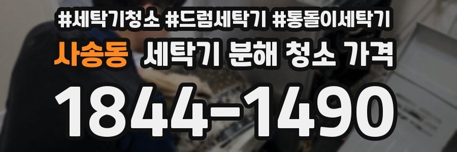 사송동 세탁기 분해 청소 가격