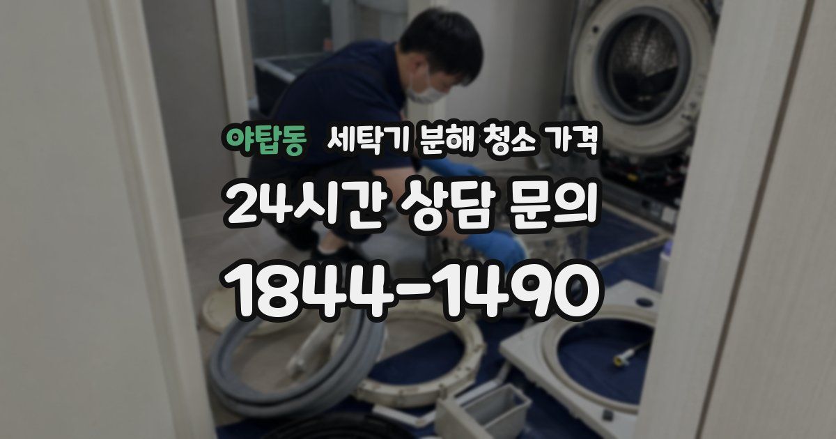 야탑동 세탁기 분해 청소 가격