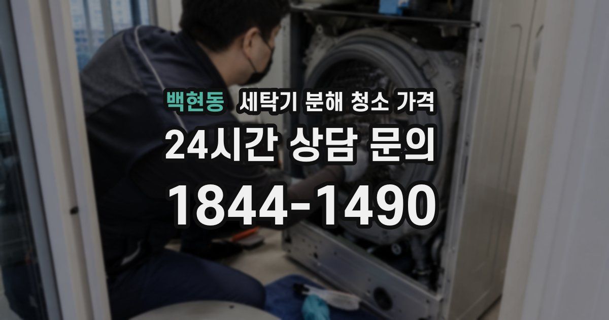 백현동 세탁기 분해 청소 가격