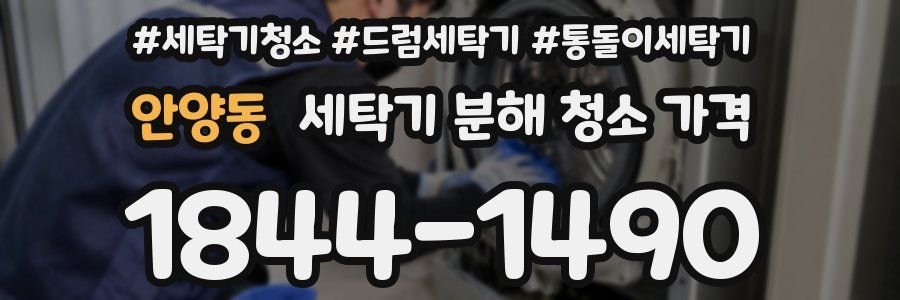 안양동 세탁기 분해 청소 가격