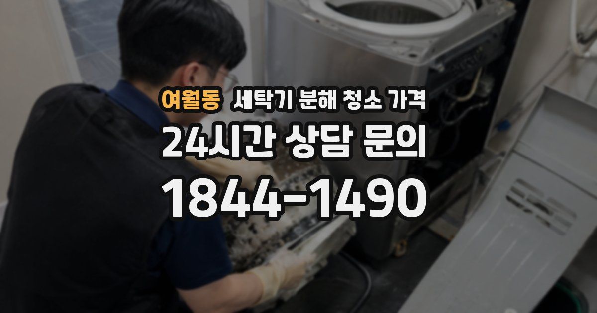 여월동 세탁기 분해 청소 가격
