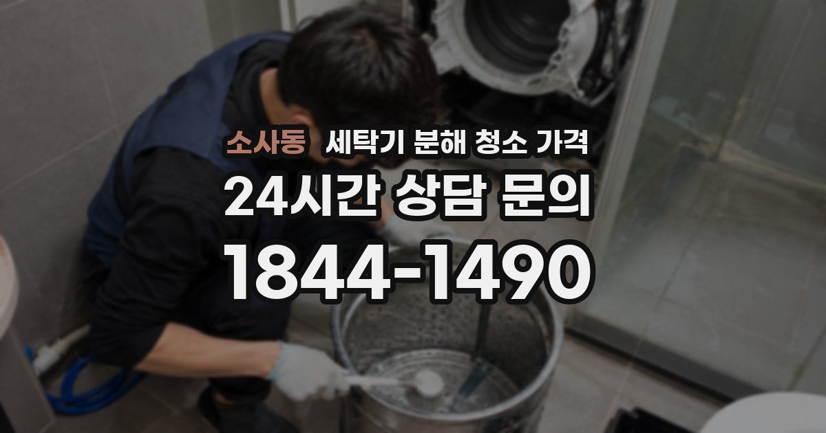 소사동 세탁기 분해 청소 가격