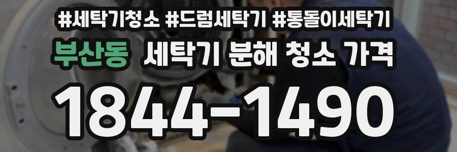부산동 세탁기 분해 청소 가격