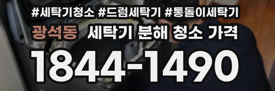 광석동 세탁기 분해 청소 가격