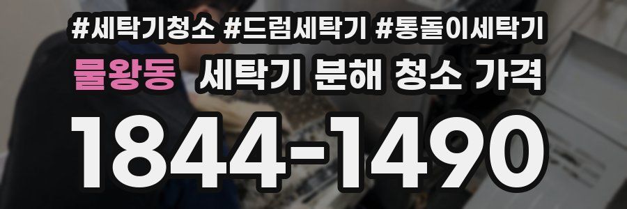 물왕동 세탁기 분해 청소 가격