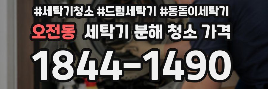 오전동 세탁기 분해 청소 가격