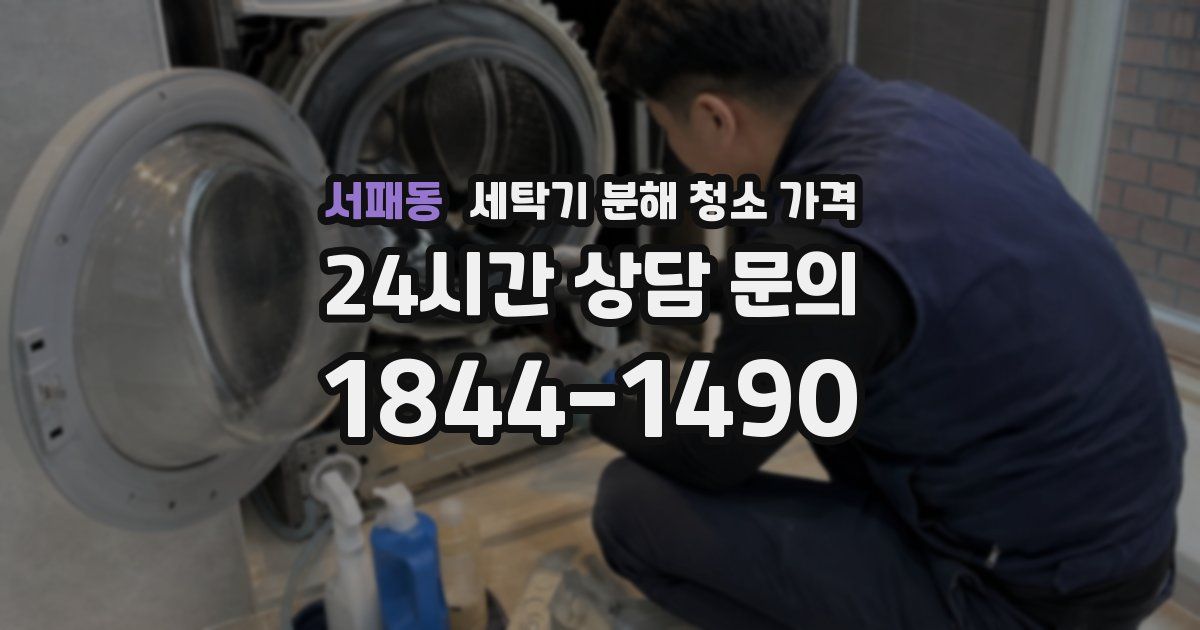 서패동 세탁기 분해 청소 가격