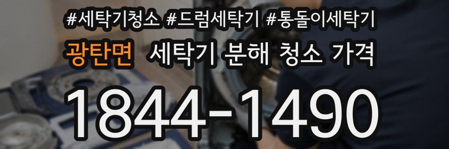 광탄면 세탁기 분해 청소 가격