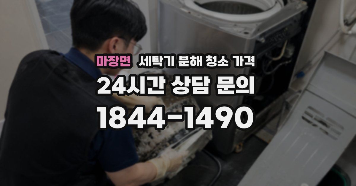 마장면 세탁기 분해 청소 가격