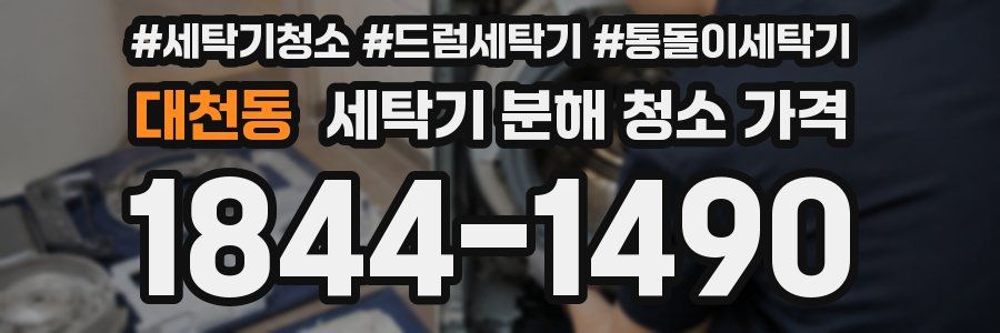 대천동 세탁기 분해 청소 가격